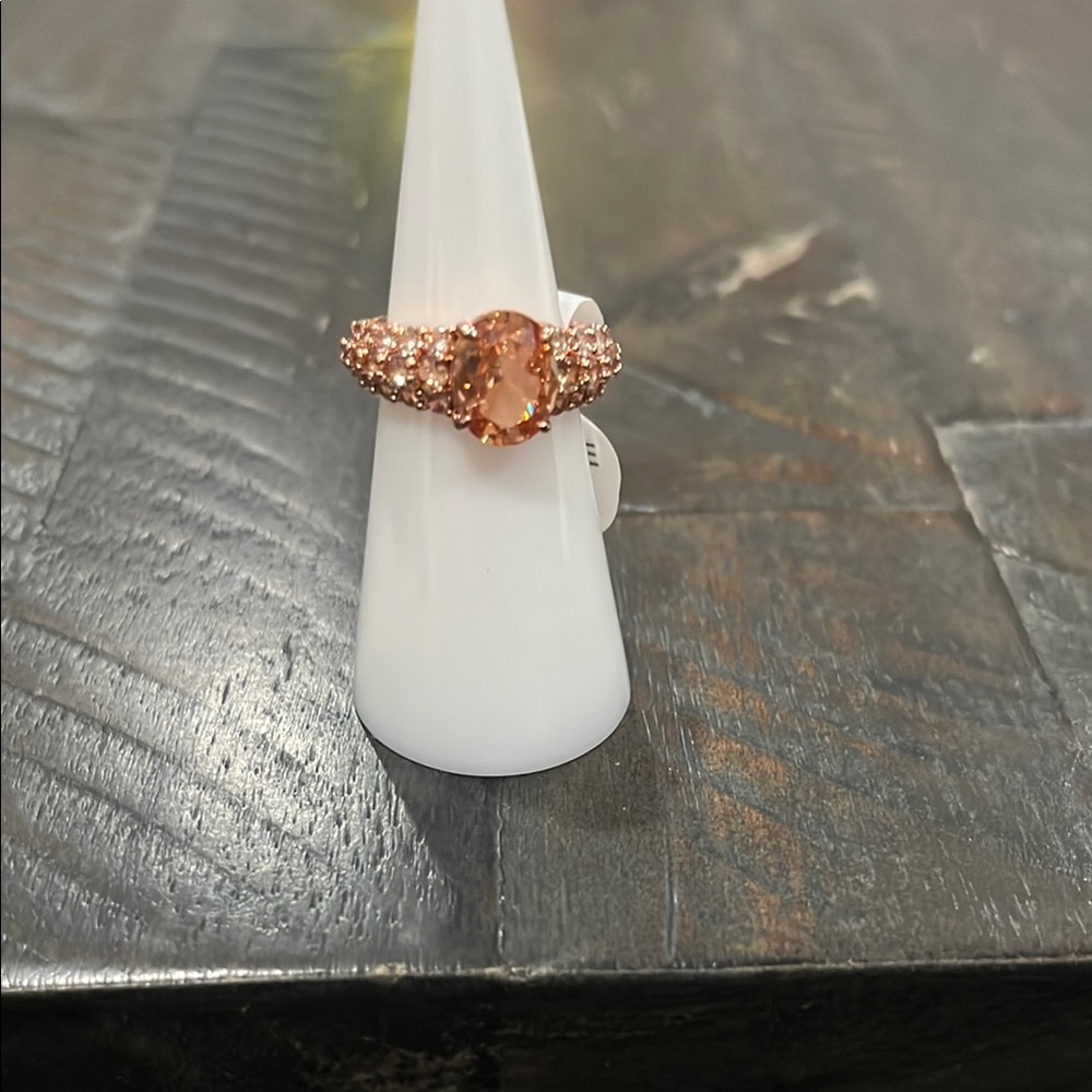Love Me Forever Dark Smokey Topaz on Rose Gold Plating
